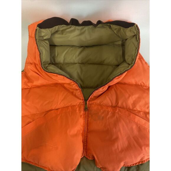 Vintage 80s Mens Reversible Hunting Puffer Vest Duck Down Kmart Neon Orange XL - Picture 6 of 12